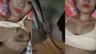 Gadis Kampus Muda Memuaskan Nafsu Dengan Jari Di Hadapan Pacar Nepal