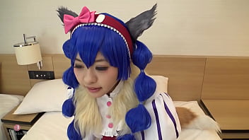 Ngentot Cosplayer Rambut Biru Imut Sampai Banjir Muncrat