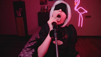Tetesan Sperma Di Tengah Aksi Cosplay 2b Yang Menggila Dengan Bbc