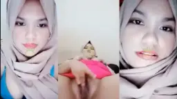 Tantri Jilbab Basah, Jari Mainin Sendiri Sampe Crot Crot.
