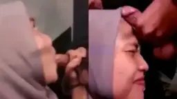 Ngentot Muka Pake Jilbab, Crot Di Pipi, Zilla Ngewe Brutal.